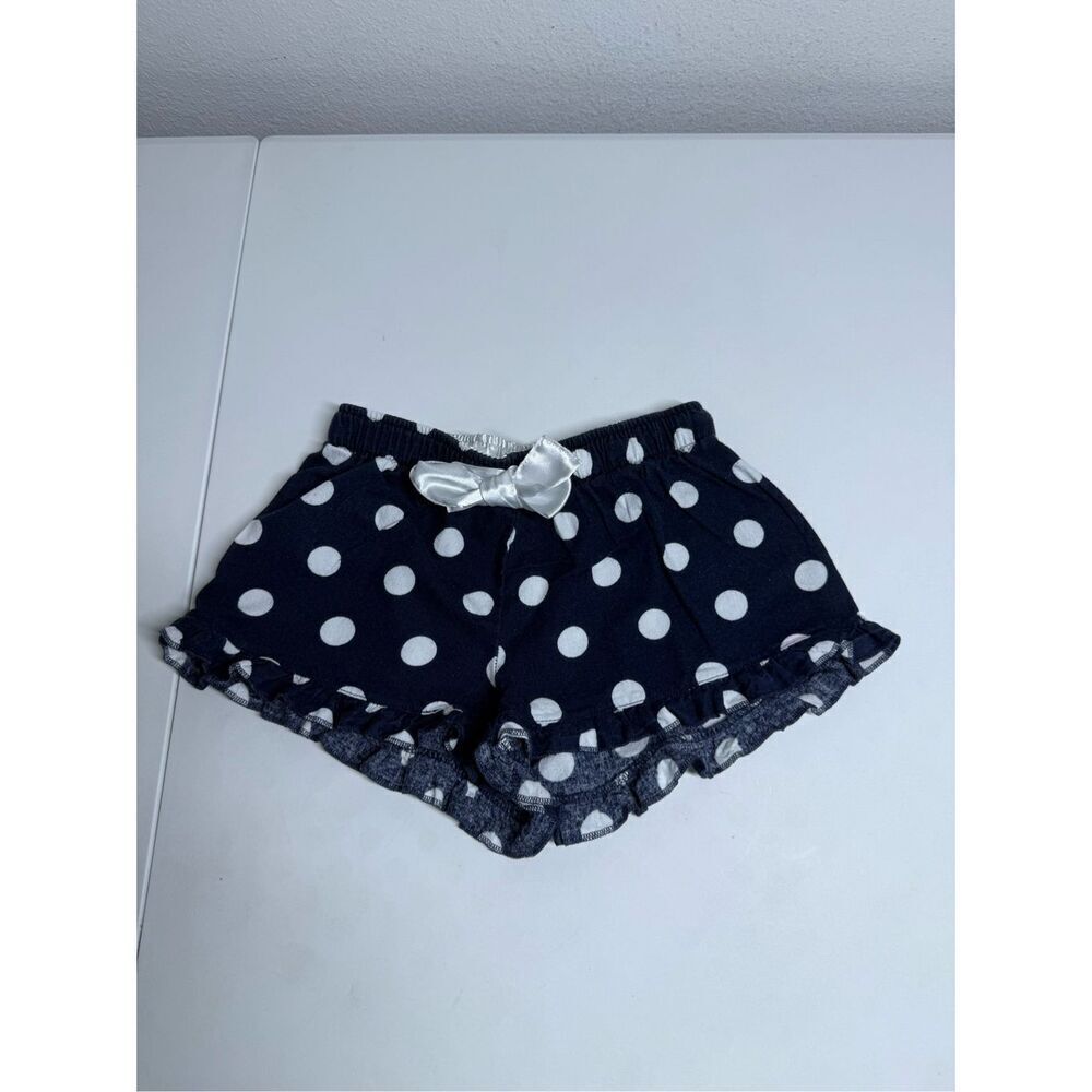 Boxercraft Girls Polka Dotted Navy Blue White Shorts Sz 14-16/ L See Description